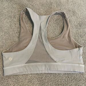 lululemon athletica Gray and Tan Racerback Sports Bra